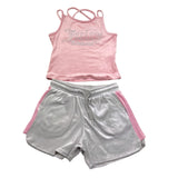 Juicy Couture Completo 2 Pezzi Canotta-Shorts Bicolore per Bambina JBX6509 ROSA JUICY COUTURE 
