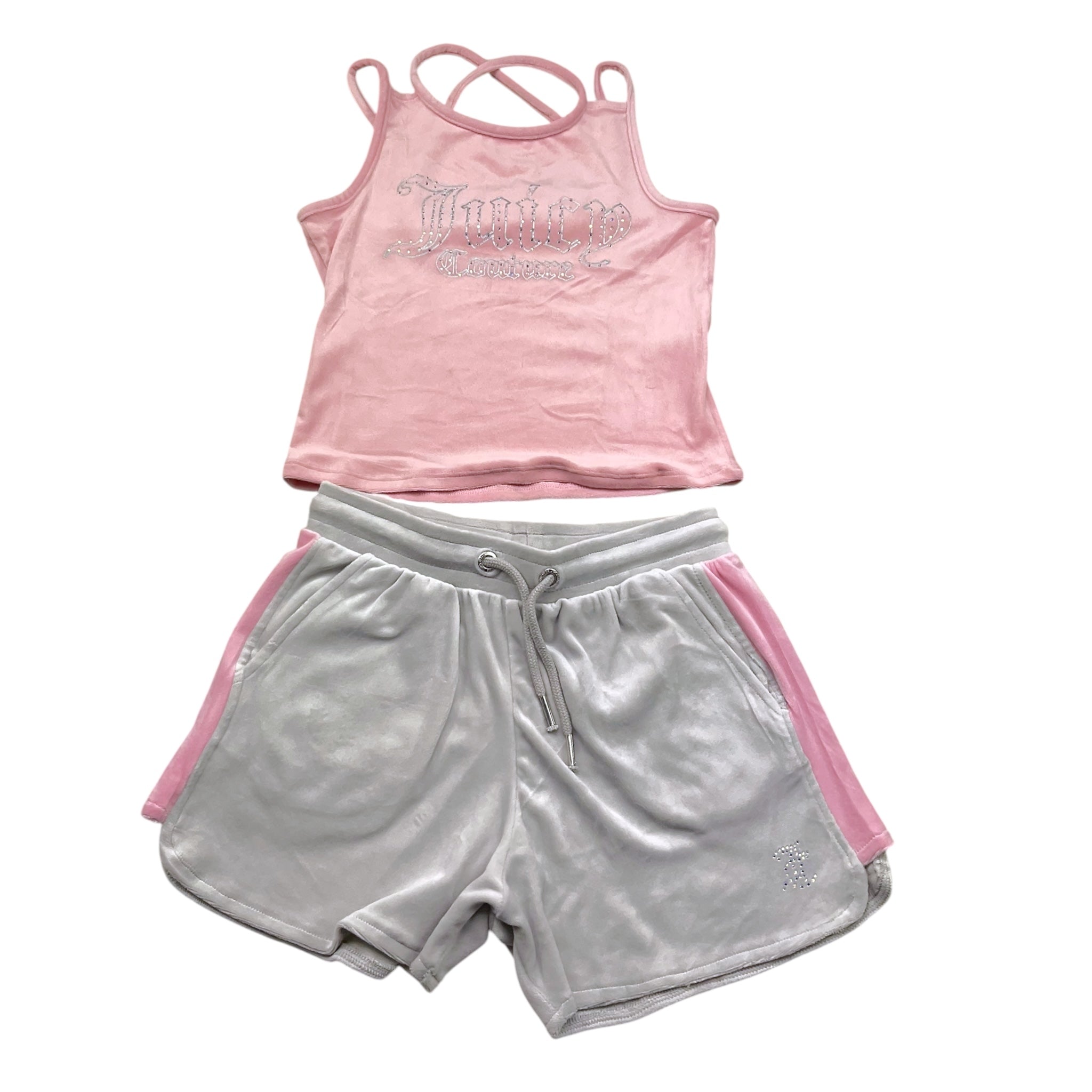 Juicy Couture Completo 2 Pezzi Canotta-Shorts Bicolore per Bambina JBX6509 ROSA JUICY COUTURE 