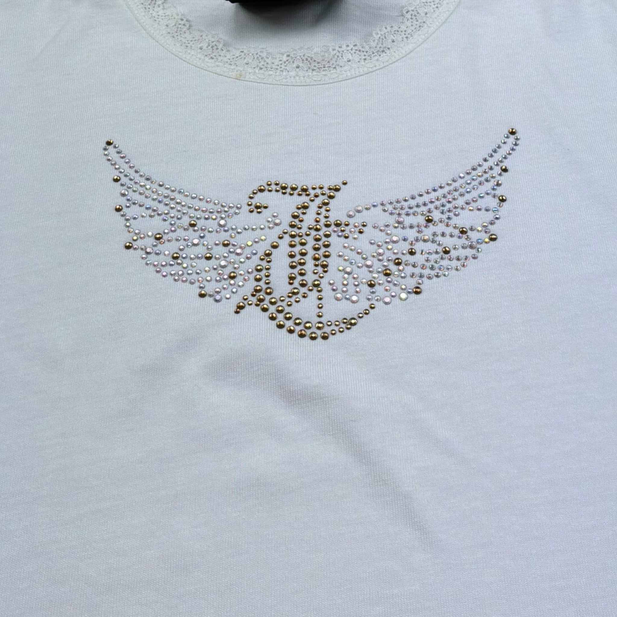 Juicy Couture T-Shirt Girocollo Tinta Unita con Stampa per Bambina JBX6517 BIANCO JUICY COUTURE 