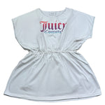 Juicy Couture Abito Mezza Manica Tinta Unita con Stampa per Bambina JBX6529 BIANCO JUICY COUTURE 