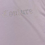 Juicy Couture T-Shirt Girocollo Tinta Unita con Brillantini per Bambina JBX6550 LILLA JUICY COUTURE 
