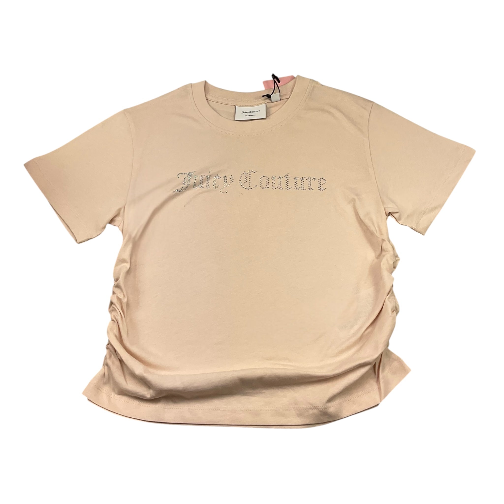 Juicy Couture T-Shirt Girocollo Tinta Unita con Brillantini per Bambina JBX6550 ROSA JUICY COUTURE 