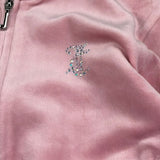 Juicy Couture Felpa Tinta Unita con Zip E Brillantini per Bambina JBX6602 ROSA JUICY COUTURE 