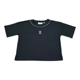 Juicy Couture T-Shirt Girocollo Tinta Unita con Stampa per Bambina JBX6629 NERO JUICY COUTURE 
