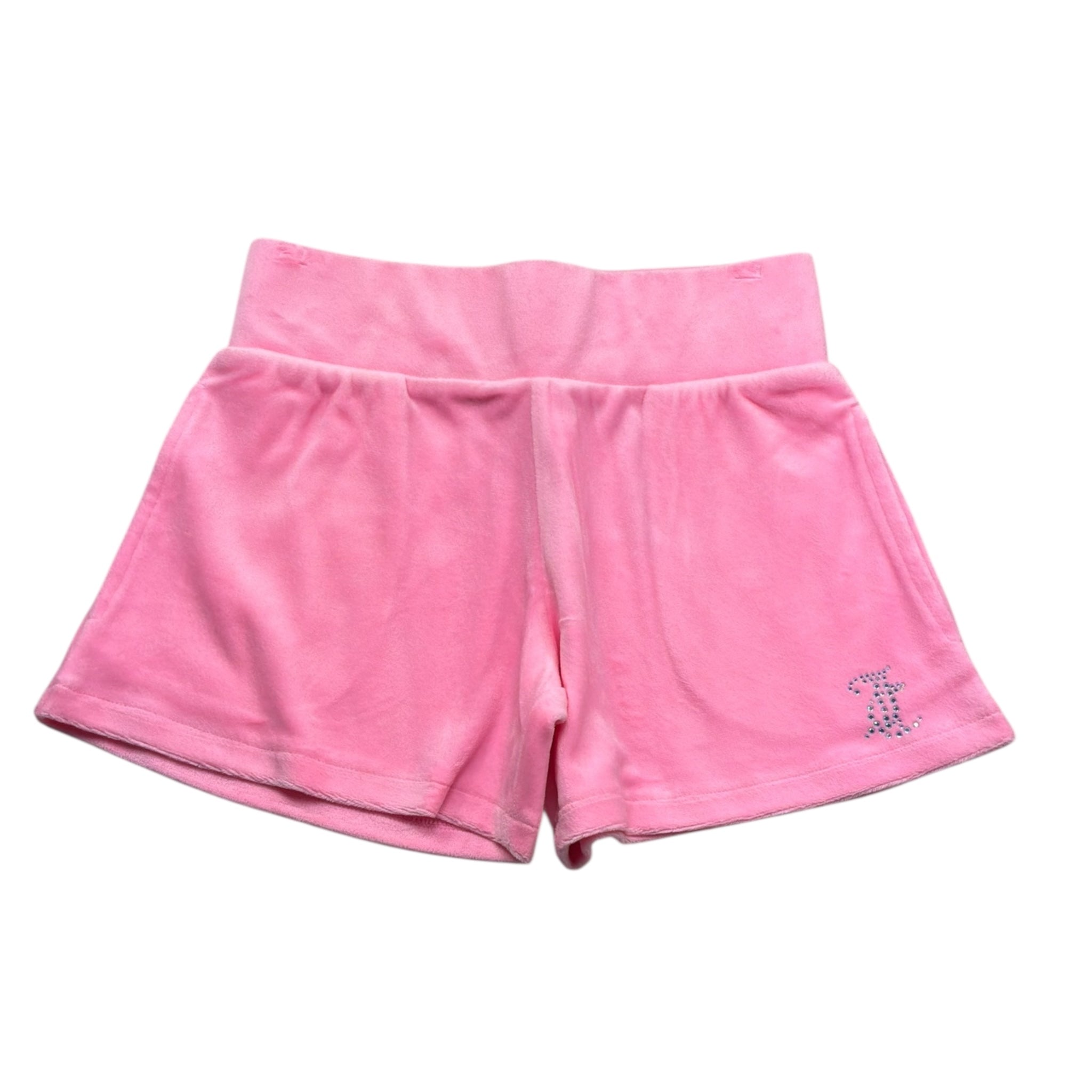 Juicy Couture Short Tinta Unita In Velluto per Bambina JBX6677 ROSA JUICY COUTURE 