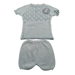 Juliana Completo 2 Pezzi T-Shirt Maglia-Culotte per Neonata 25070 AZZURRO JULIANA 