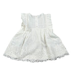 Juliana Abito tinta unita con Ricami Bianco per Neonata 25144 BIANCO JULIANA 