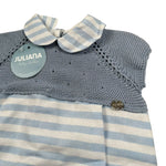Juliana Pagliaccetto Mezza Manica Fantasia A Righe Azzurro Polvere per Neonato 25169X AZZURRO POLVERE JULIANA 