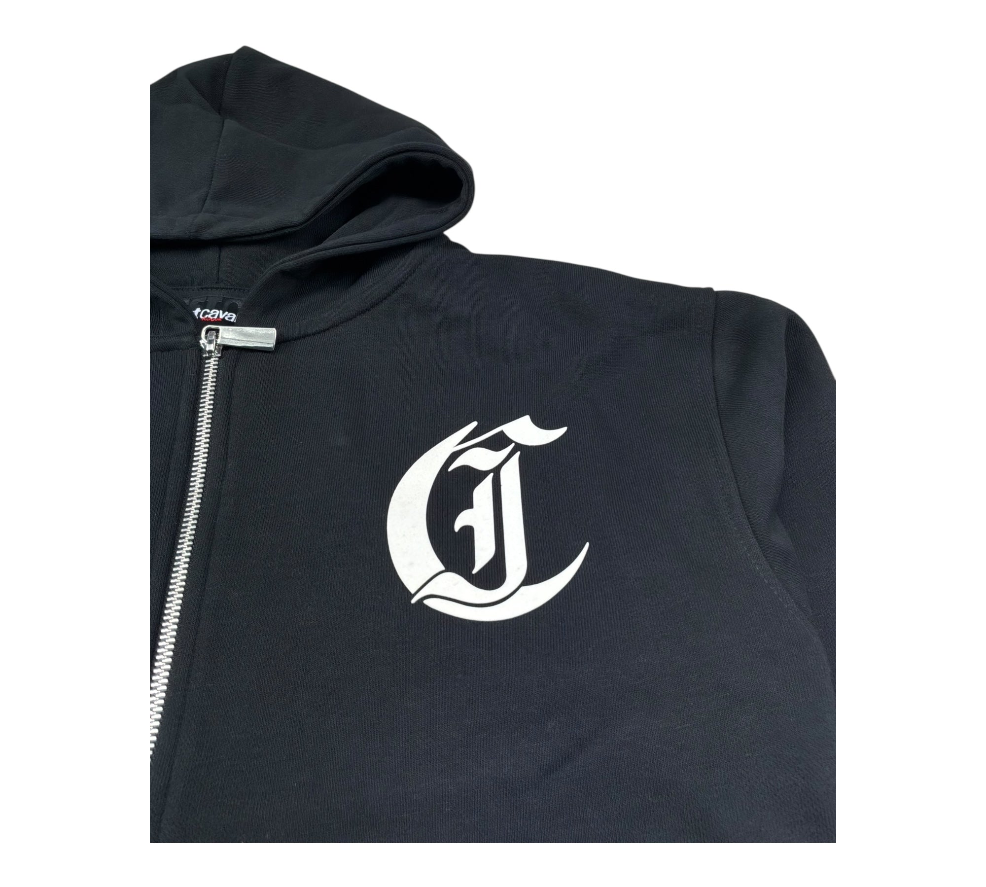 Just Cavalli Felpa con Zip E Cappuccio Tinta Unita con Logo per Bambino JBP26008FE NERO JUST CAVALLI 