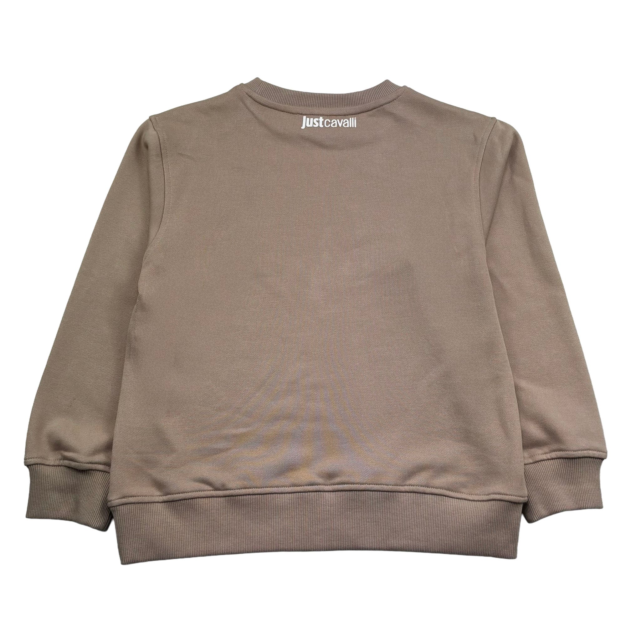 Just Cavalli Felpa Chiusa Girocollo Tinta Unita con Logo per Bambino JBP26010FE BEIGE JUST CAVALLI 