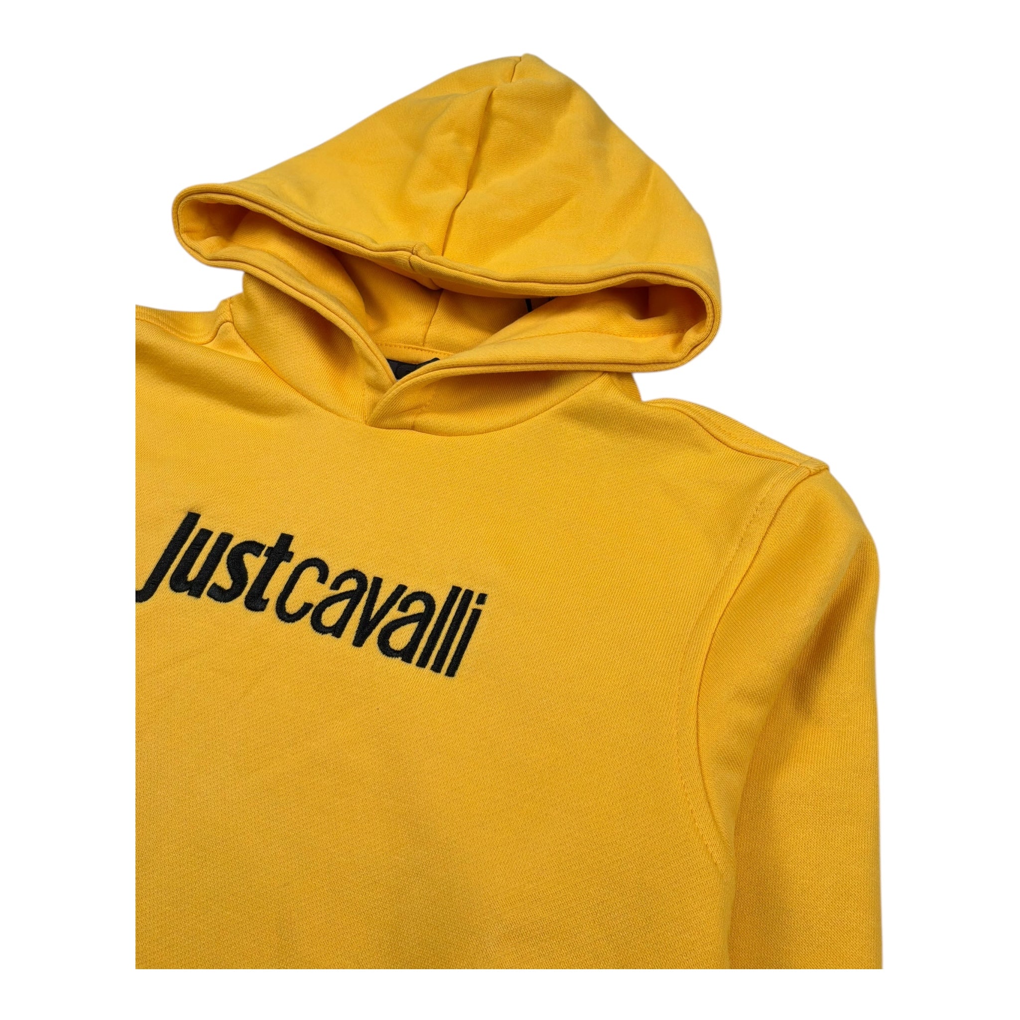 Just Cavalli Felpa Chiusa con Cappuccio Tinta Unita con Stampa per Bambino JBP26011FE GIALLO JUST CAVALLI 