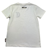 Just Cavalli T-Shirt Girocollo Tinta Unita con Stampa In Contrasto per Bambino JBP26018TS PANNA JUST CAVALLI 