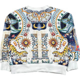 Just Cavalli Felpa Chiusa Girocollo Stampa Fantasia per Bambino JBP26063FE BIANCO JUST CAVALLI 