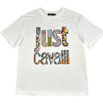 Just Cavalli T-Shirt Girocollo Tinta Unita con Stampa per Bambino JBP26071TS BIANCO JUST CAVALLI 