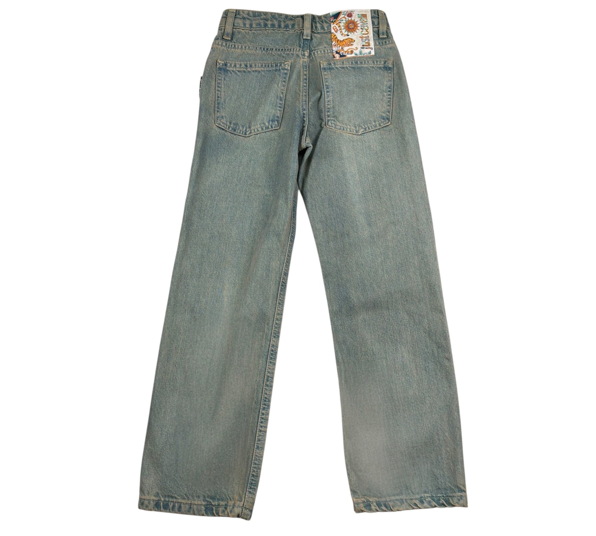 Just Cavalli Jeans Tinta Unita con Girovita Regolabile per Bambino JBP26121JE AZZURRO JUST CAVALLI 