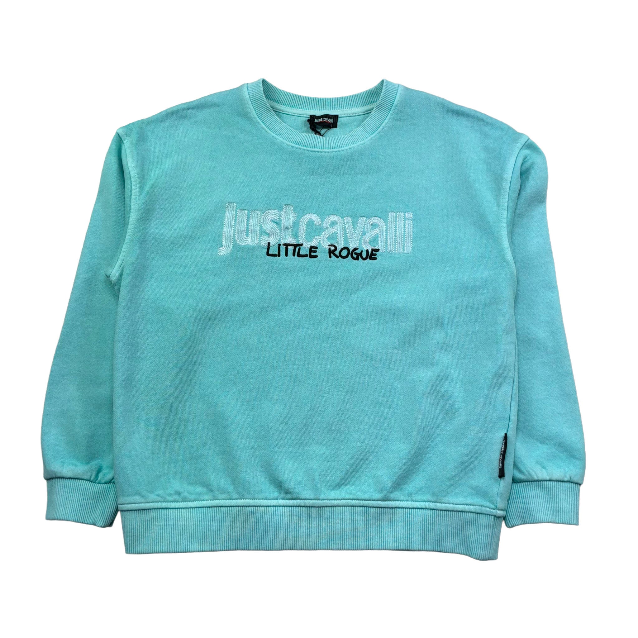 Just Cavalli Felpa Chiusa Girocollo Tinta Unita per Bambino JBP26184FE AZZURRO JUST CAVALLI 