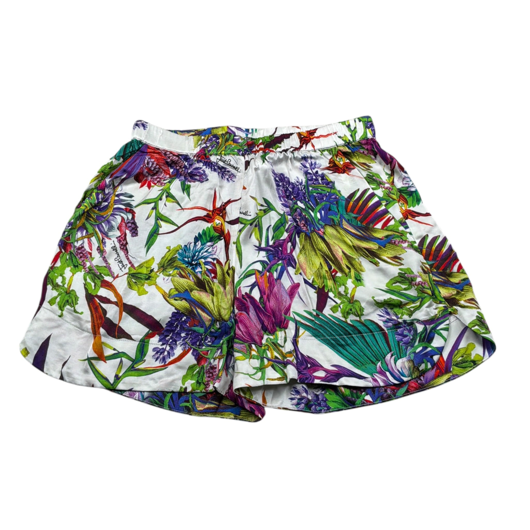 Just Cavalli Short tinta unita con Stampa In Contrasto Bianco per Bambina JFBE001 BIANCO JUST CAVALLI 