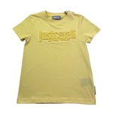 Just Cavalli T-Shirt Girocollo Tinta Unita con Stampa per Bambino JGP26014TS GIALLO JUST CAVALLI 