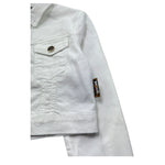 Just Cavalli Giubbino In Denim Tinta Unita con Logo per Bambina JGP26038GB BIANCO JUST CAVALLI 