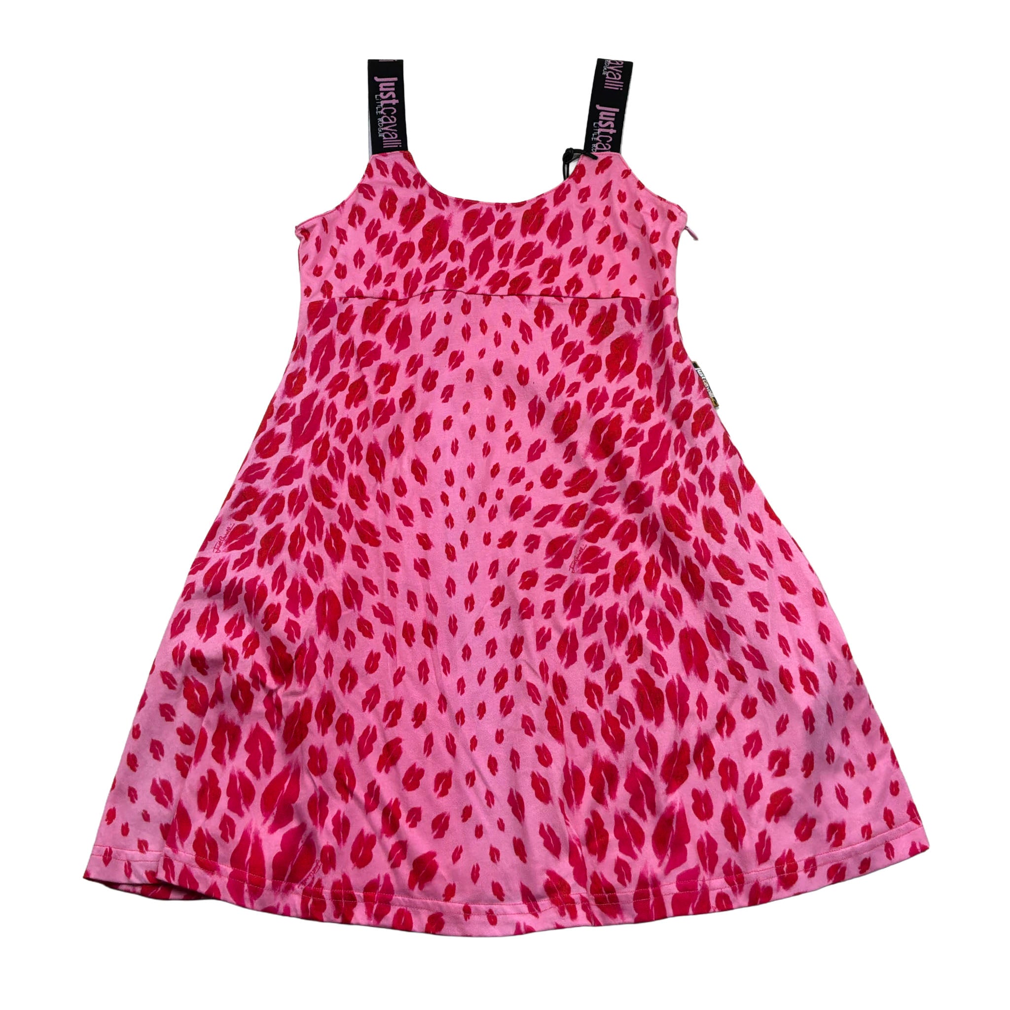 Just Cavalli Abito Tinta Unita con Stampe Baci per Bambina JGP26048VE ROSA JUST CAVALLI 