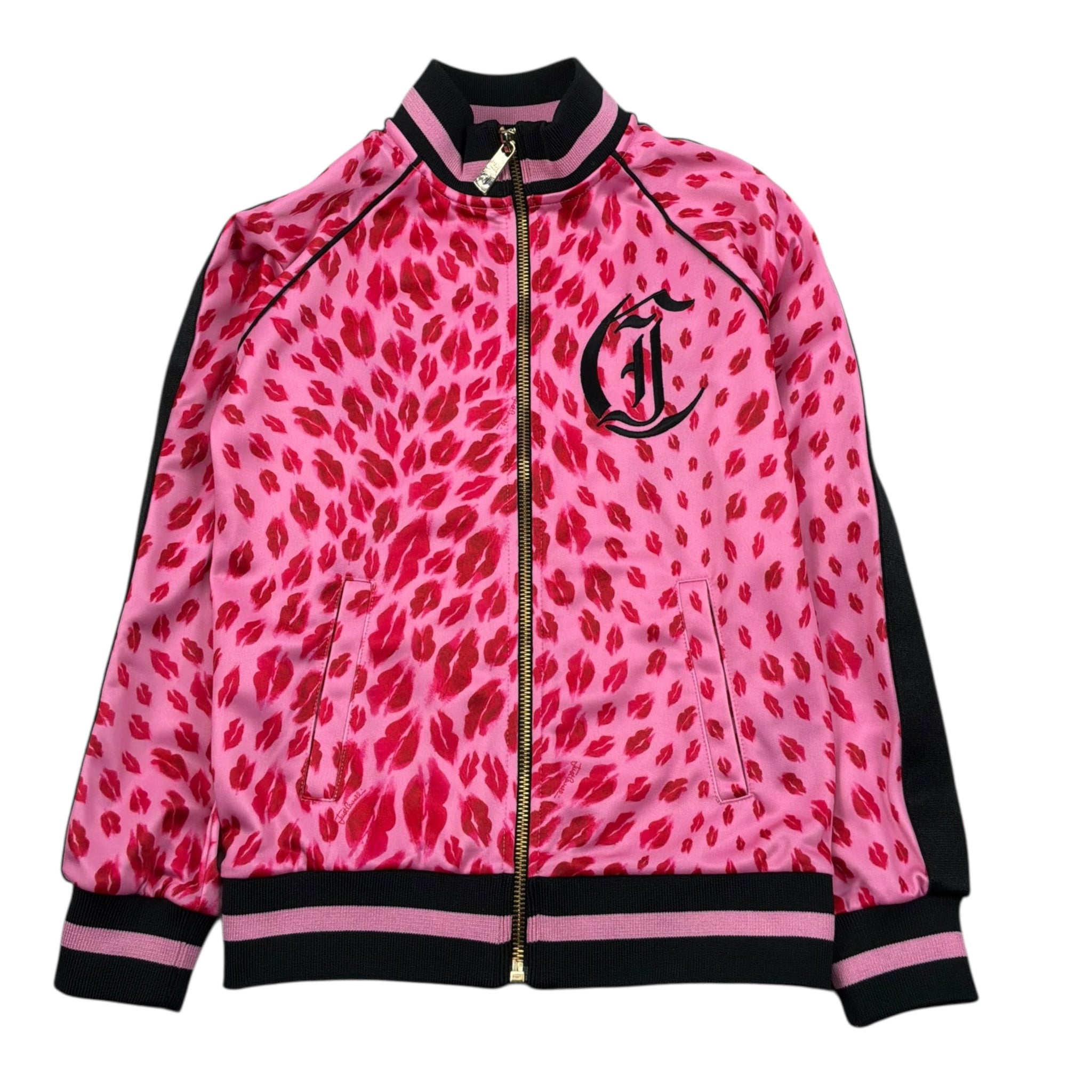 Just Cavalli Felpa con Zip Stampa Fantasia Baci per Bambina JGP26050FE ROSA JUST CAVALLI 