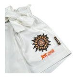 Just Cavalli Short Tinta Unita con Applicazione Sole per Bambina JGP26073SH BIANCO JUST CAVALLI 