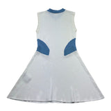 Just Cavalli Abito Giromanica Tinta Unita con Girocollo In Contrasto per Bambina JGP26109VE BIANCO JUST CAVALLI 