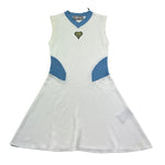 Just Cavalli Abito Giromanica Tinta Unita con Girocollo In Contrasto per Bambina JGP26109VE BIANCO JUST CAVALLI 