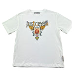 Just Cavalli T-Shirt Girocollo Tinta Unita con Stampa per Bambina JGP26114TS BIANCO JUST CAVALLI 