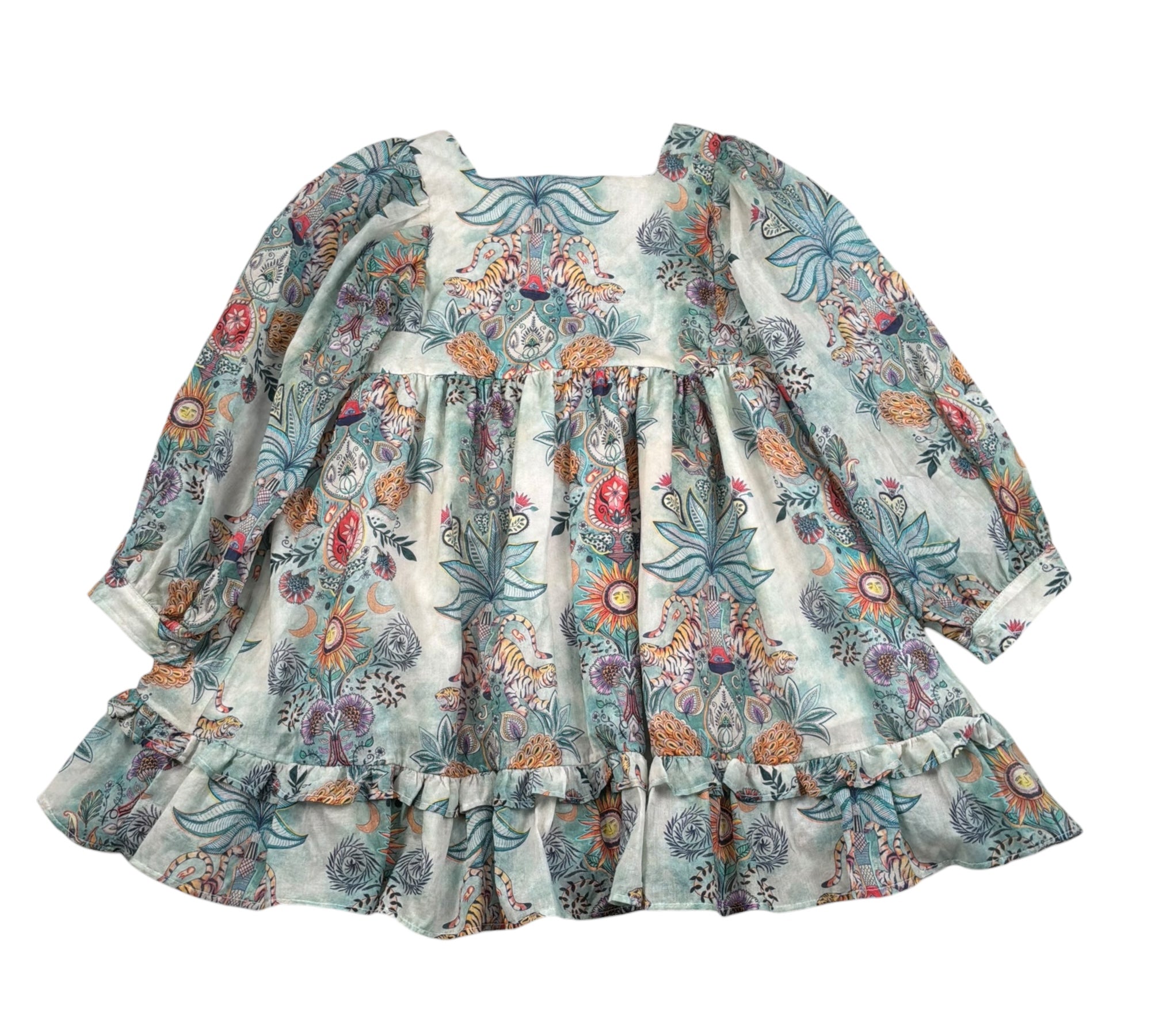 Just Cavalli Abito Manica Lunga Stampa Fantasia per Bambina JGP26130VE VERDE JUST CAVALLI 