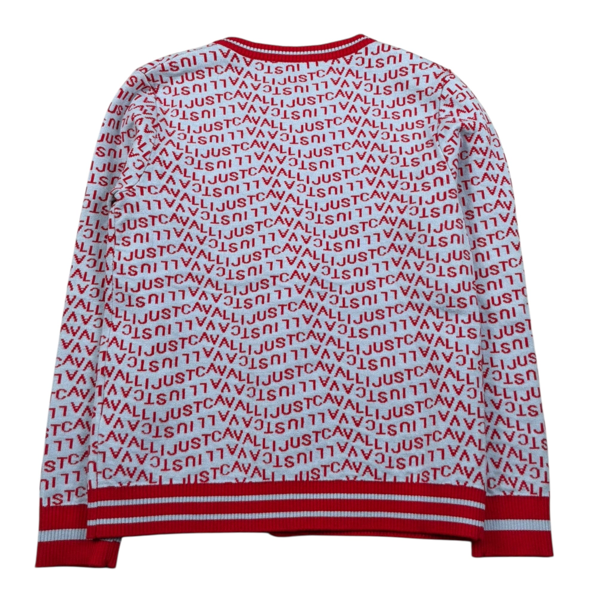 Just Cavalli Cardigan Tinta Unita con Stampe Logo per Bambina JGP26152CD BIANCO JUST CAVALLI 