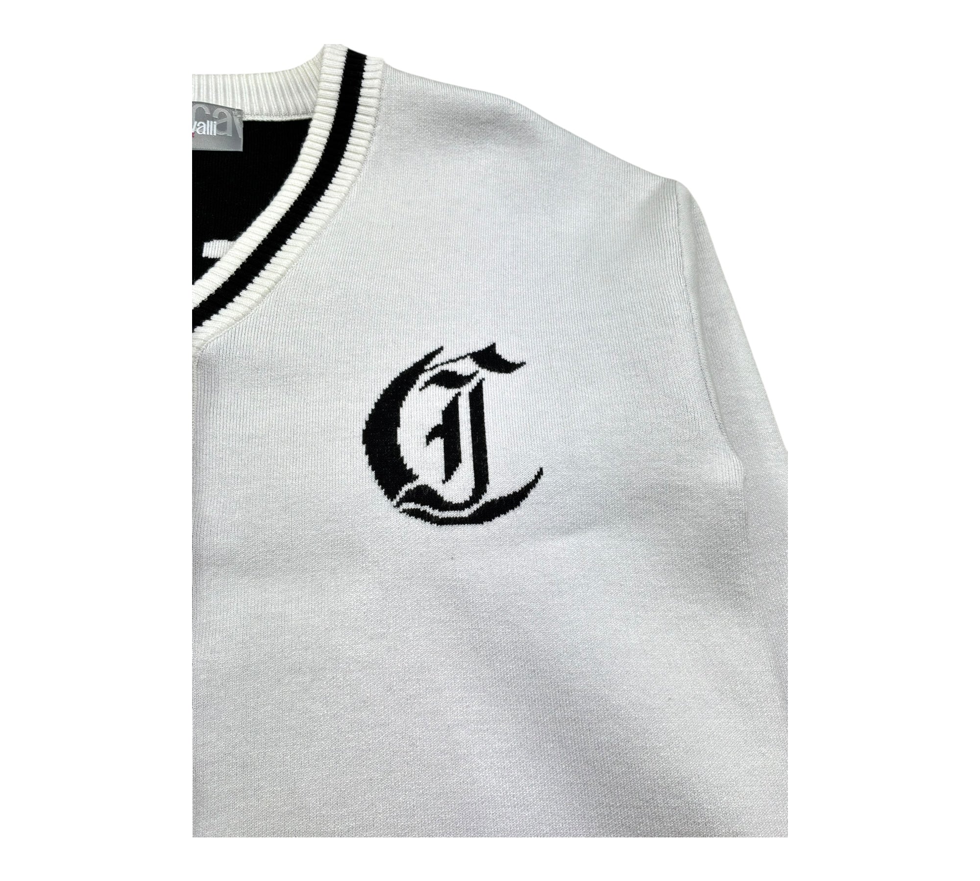 Just Cavalli Cardigan Tinta Unira con Logo per Bambina JGP26168CD BIANCO JUST CAVALLI 