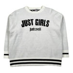 Just Cavalli Maglia Girocollo Tinta Unita con Stampa per Bambina JGP26180MA BIANCO JUST CAVALLI 