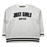 Just Cavalli Maglia Girocollo Tinta Unita con Stampa per Bambina JGP26180MA BIANCO JUST CAVALLI 