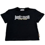Just Cavalli T-Shirt Girocollo Tinta Unita con Stampa per Bambina JGP26195TS NERO JUST CAVALLI 