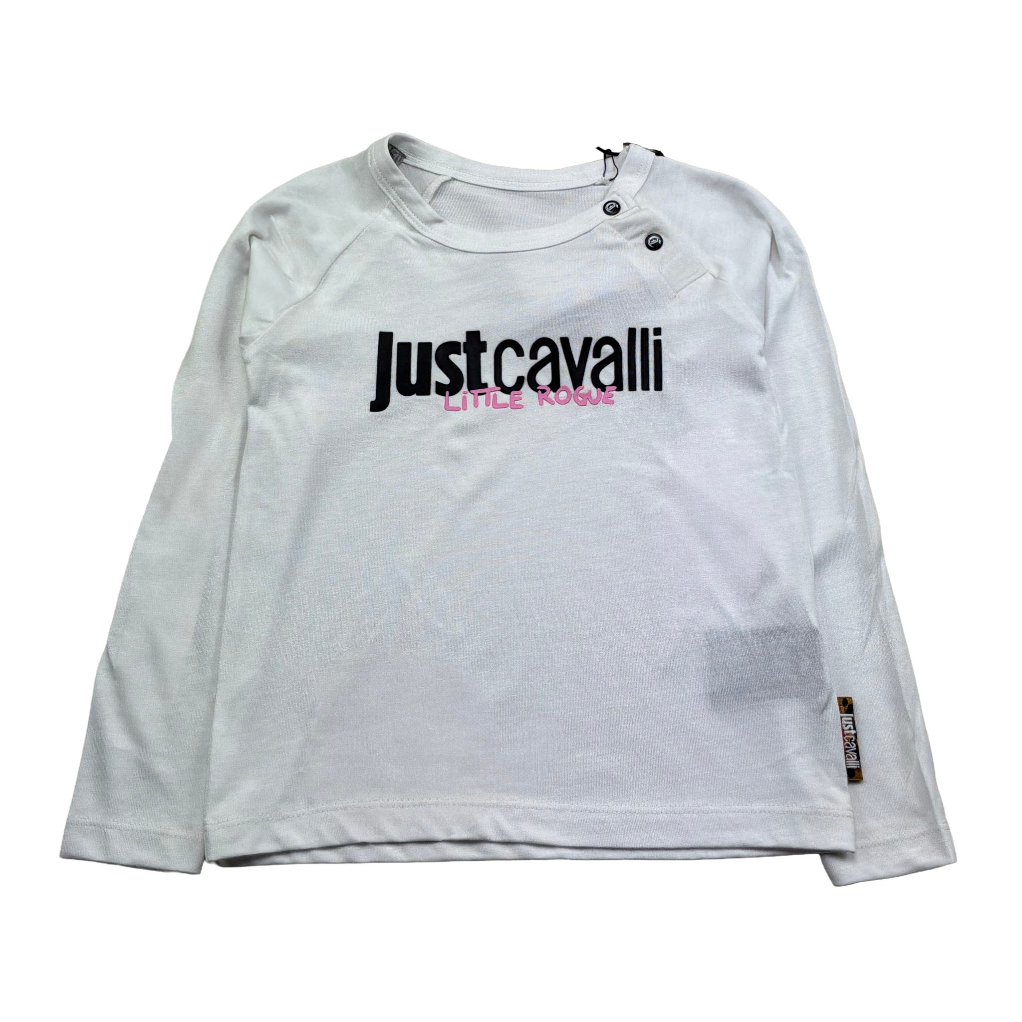 Just Cavalli Shirt Girocollo Tinta Unita con Stampa per Neonata JIP26027TS BIANCO JUST CAVALLI 