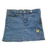 Just Cavalli Gonna In Denim Tinta Unita con Stampa per Neonata JIP26106GO BLU JUST CAVALLI 