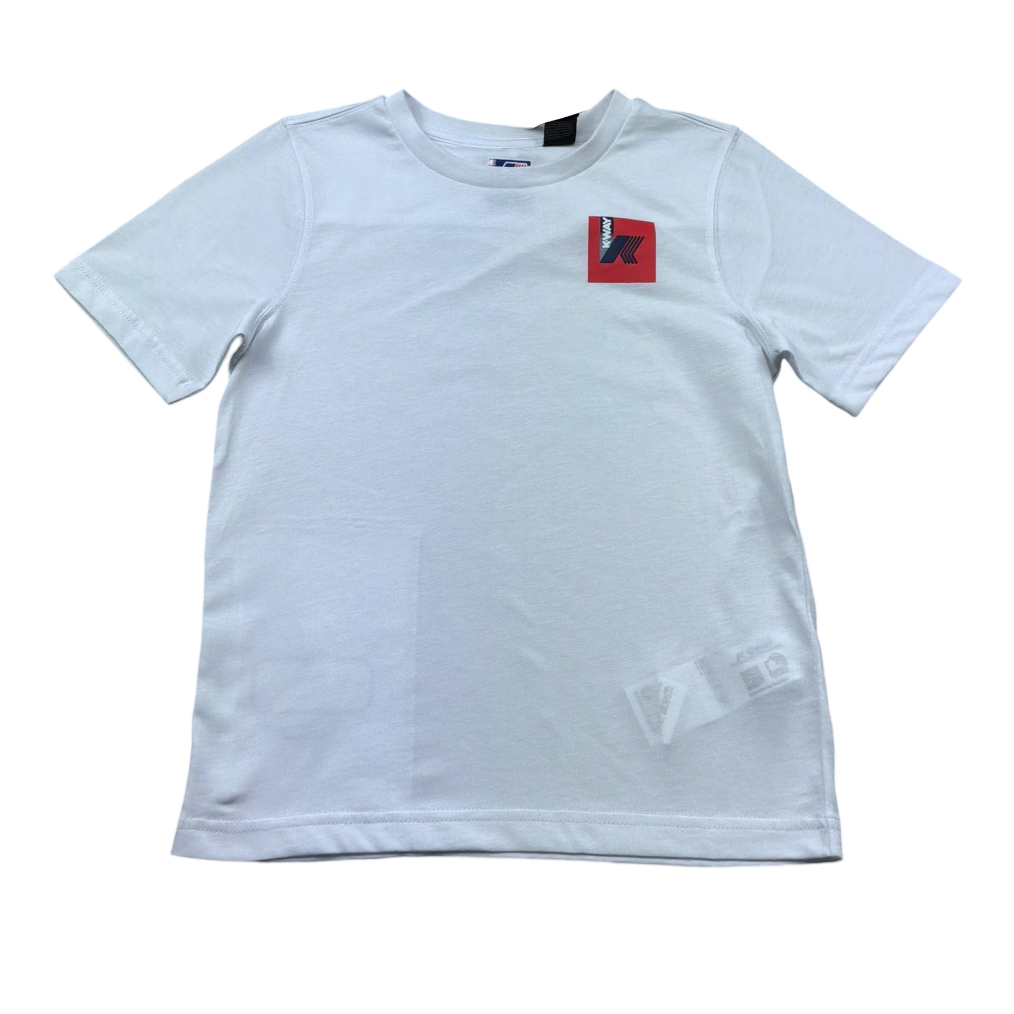 K-Way T-Shirt Girocollo Tinta Unita con Stampa per Bambino K3148NW BIANCO K-WAY 