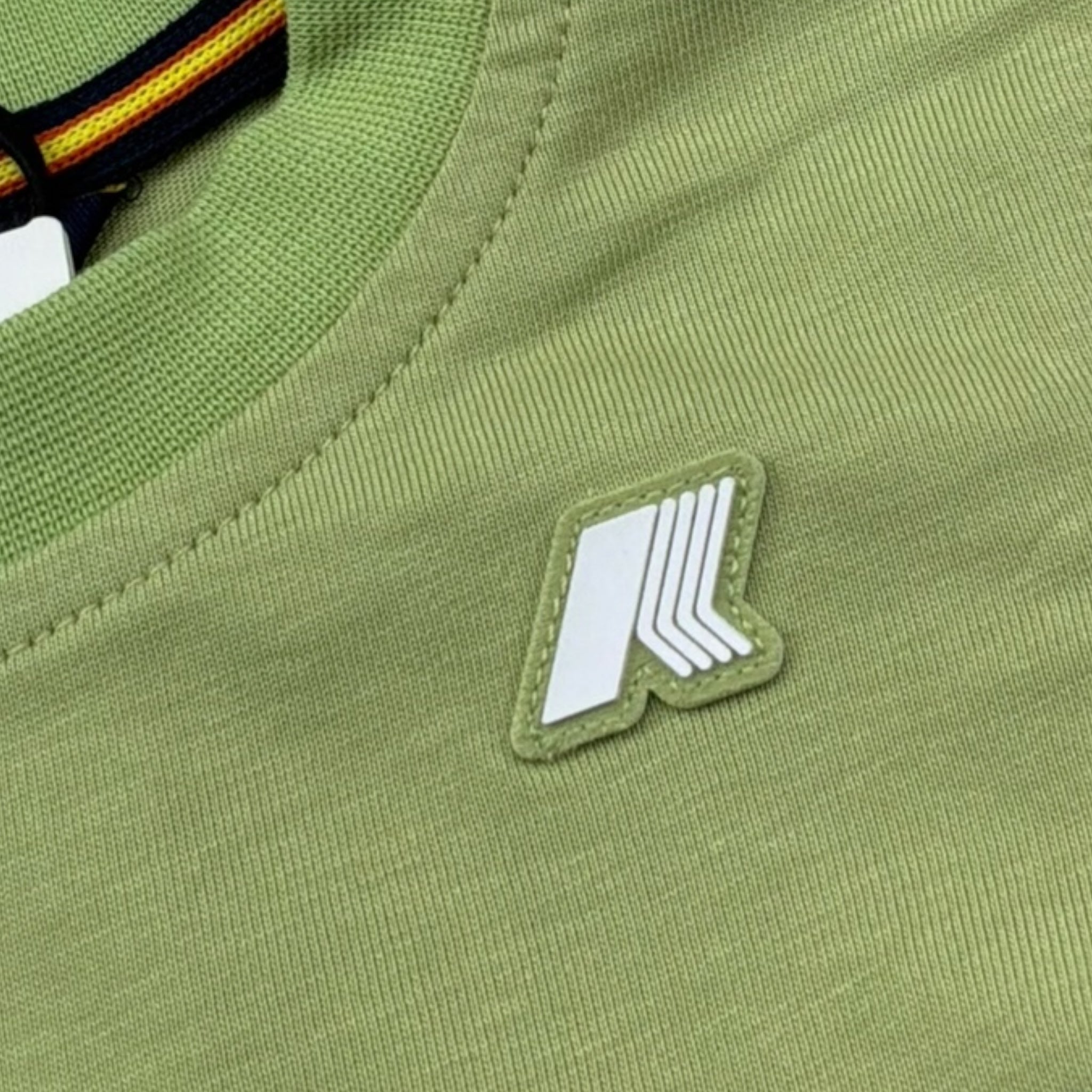 K-Way T-Shirt Girocollo Tinta Unita con Logo per Neonato K4125LWX VERDE K-WAY 