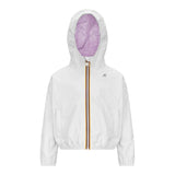 K-Way Giubbino Reversibile Bicolore con Cappuccio per Bambina K41337WX BIANCO/ROSA K-WAY 