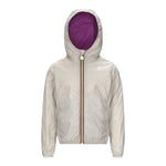 K-Way Giubbino Reversibile con Zip E Cappuccio per Bambina K61313W VIOLA/GRIGIO K-WAY 