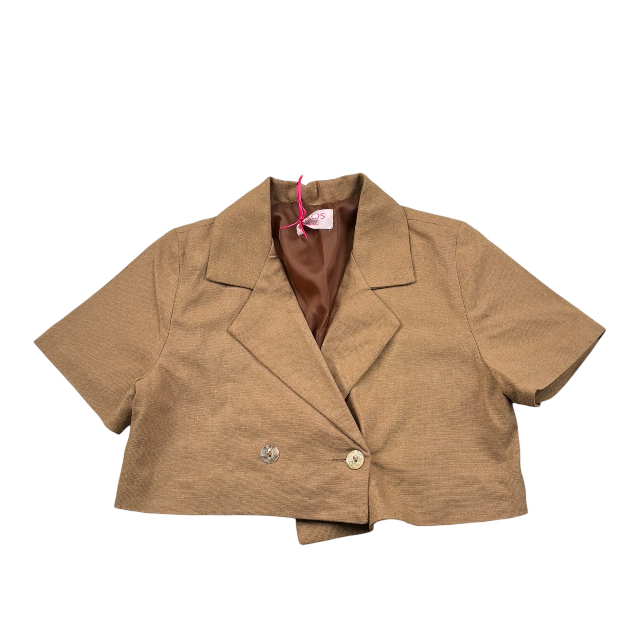 Kaos Giacca Crop Tinta Unita per Bambina KS137 MARRONE KAOS 