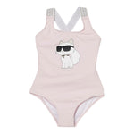 Karl Lagerfeld Costume Intero Tinta Unita con Stampe per Neonata Z30512 ROSA KARL LAGERFELD 