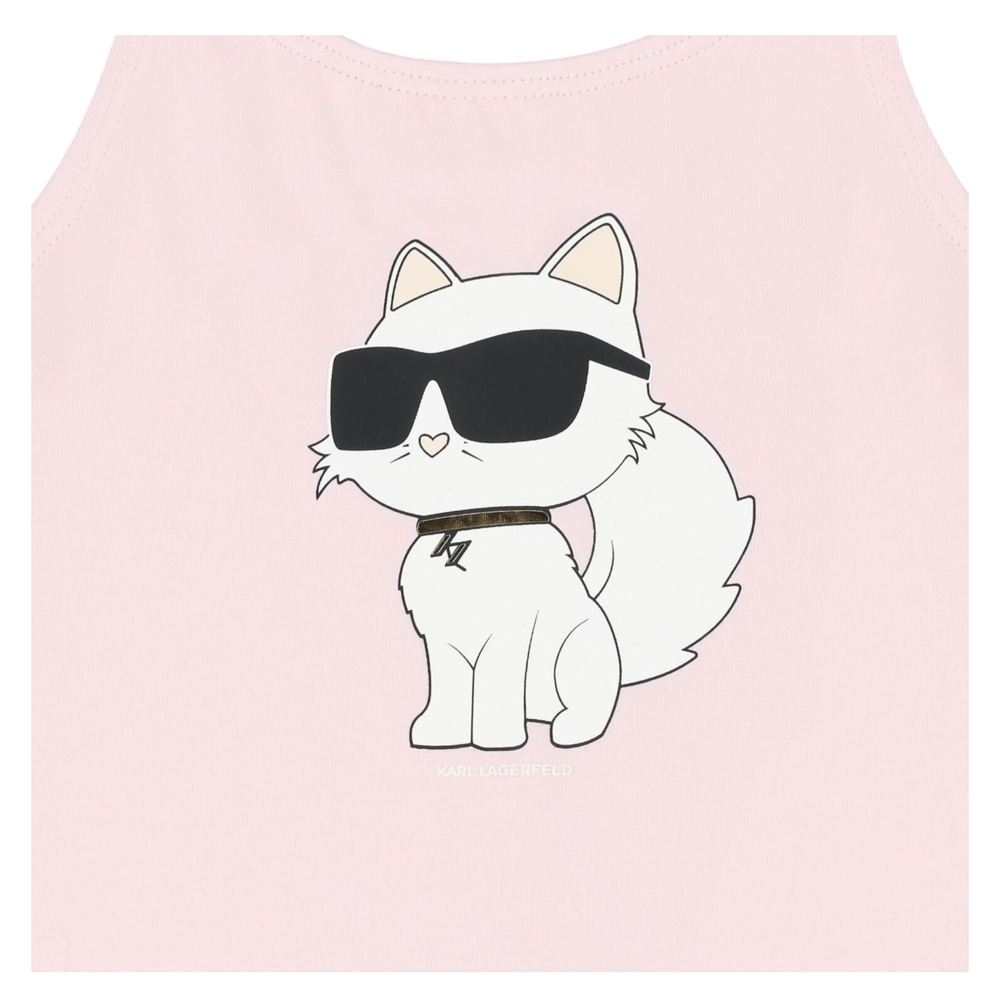 Karl Lagerfeld Costume Intero Tinta Unita con Stampe per Neonata Z30512 ROSA KARL LAGERFELD 