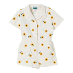 Kenzo Tutina Intera Tinta Unita con Fantasia Margherite per Bambina K61038J BIANCO KENZO 