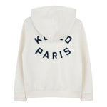 Kenzo Felpa con Zip E Cappuccio Tinta Unita con Logo per Neonato K61176N PANNA KENZO 