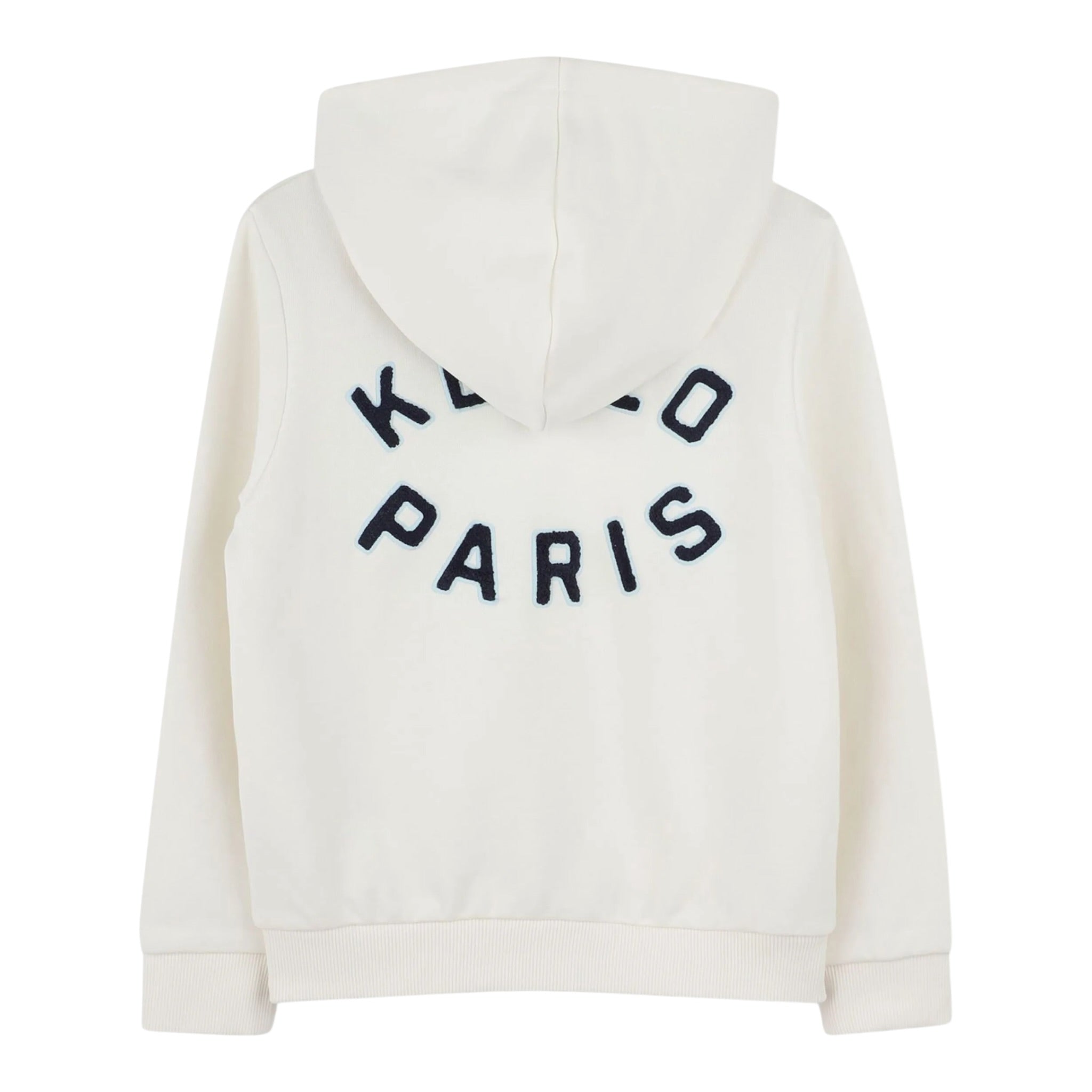 Kenzo Felpa con Zip E Cappuccio Tinta Unita con Logo per Neonato K61176N PANNA KENZO 