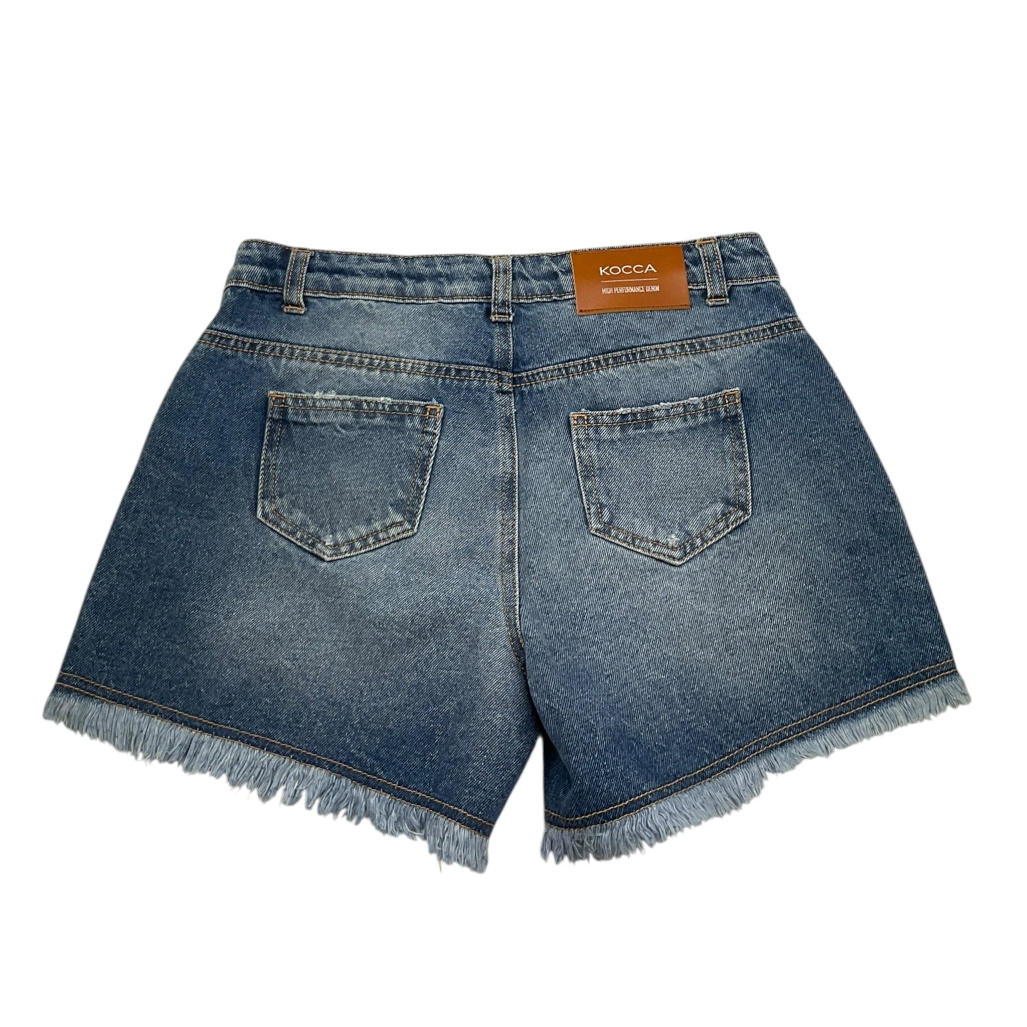 Kocca Short In Denim Tinta Unita con Strappiblu per Bambina MUMRIK BLU Kocca 