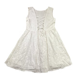 Kocca Abito Giromanica Tinta Unita con Ricami per Bambina P23JAB9316AAUN0000 BIANCO Kocca 