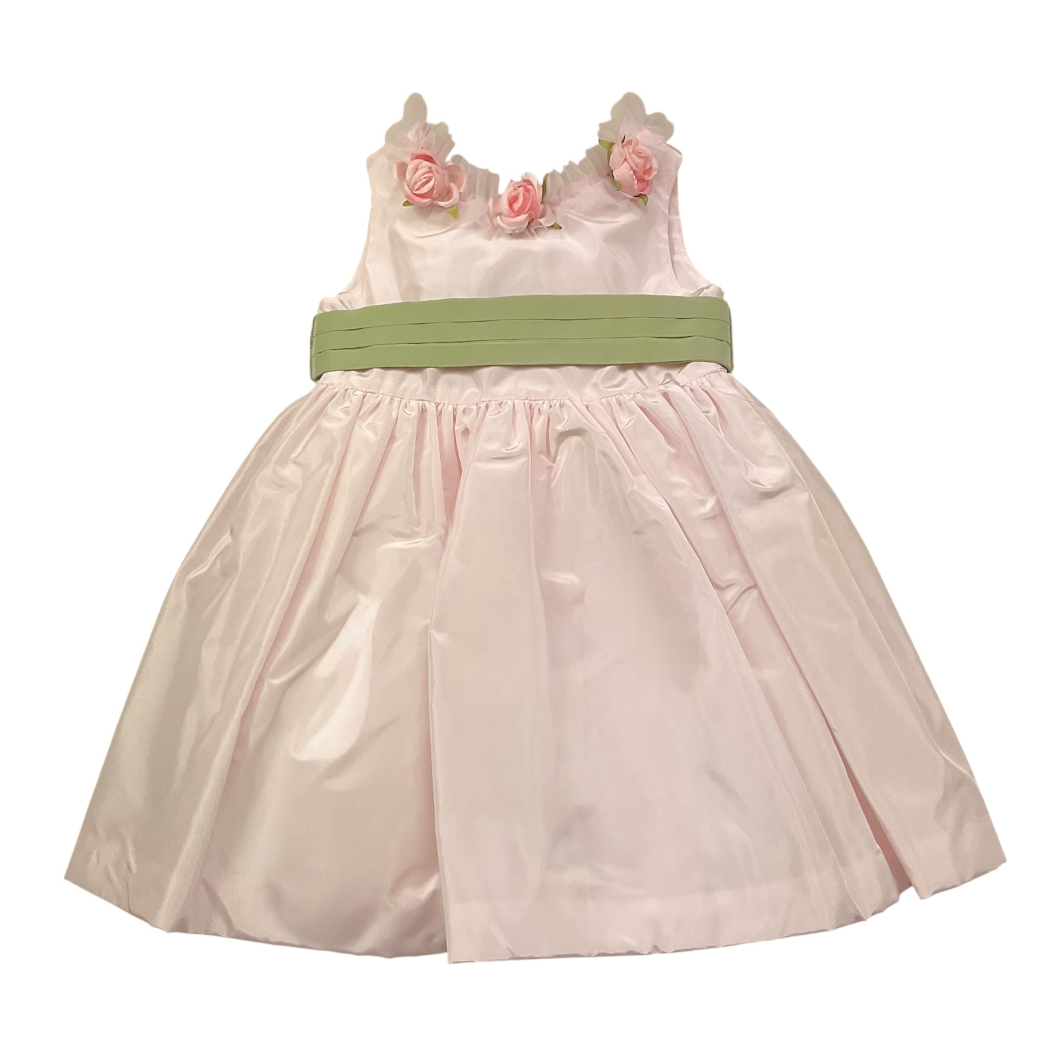 La Sartoria Dei Piccoli Abito Cerimonia Tinta Unita con Applicazioni Fiori per Neonata L030 ROSA LA SARTORIA DEI PICCOLI 